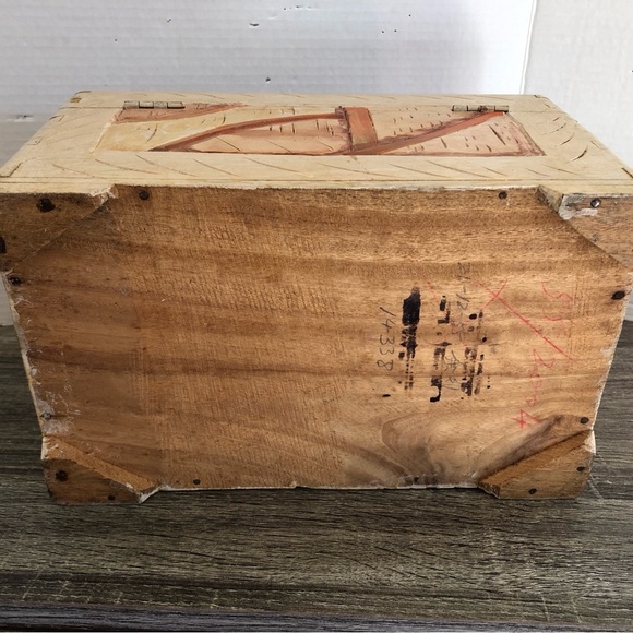 Hand Carved Wooden Treasure Box - Picture 14 of 17